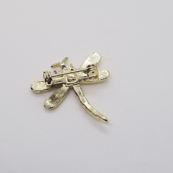 Gold tone dragonfly pin - Picture 2 of 5